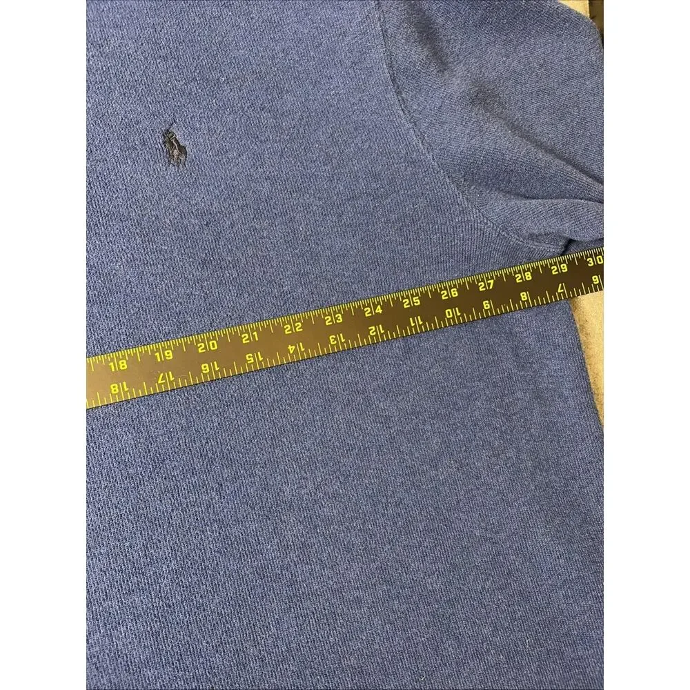 Polo Ralph Lauren 1/4 Zip Pullover Sweatshirt Men’s jumper Blue Pony Cotton